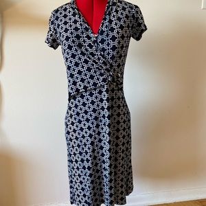 Banana Republic Navy Nautical Rope Knot Wrap Dress